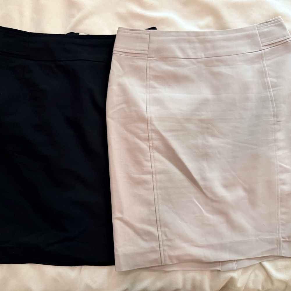 H&M Black and Cream Pencil Skirt Set